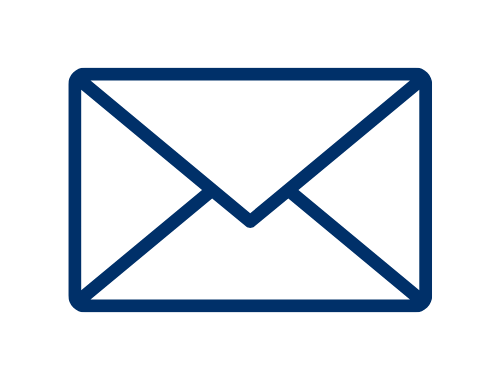 closed blue envelope icon